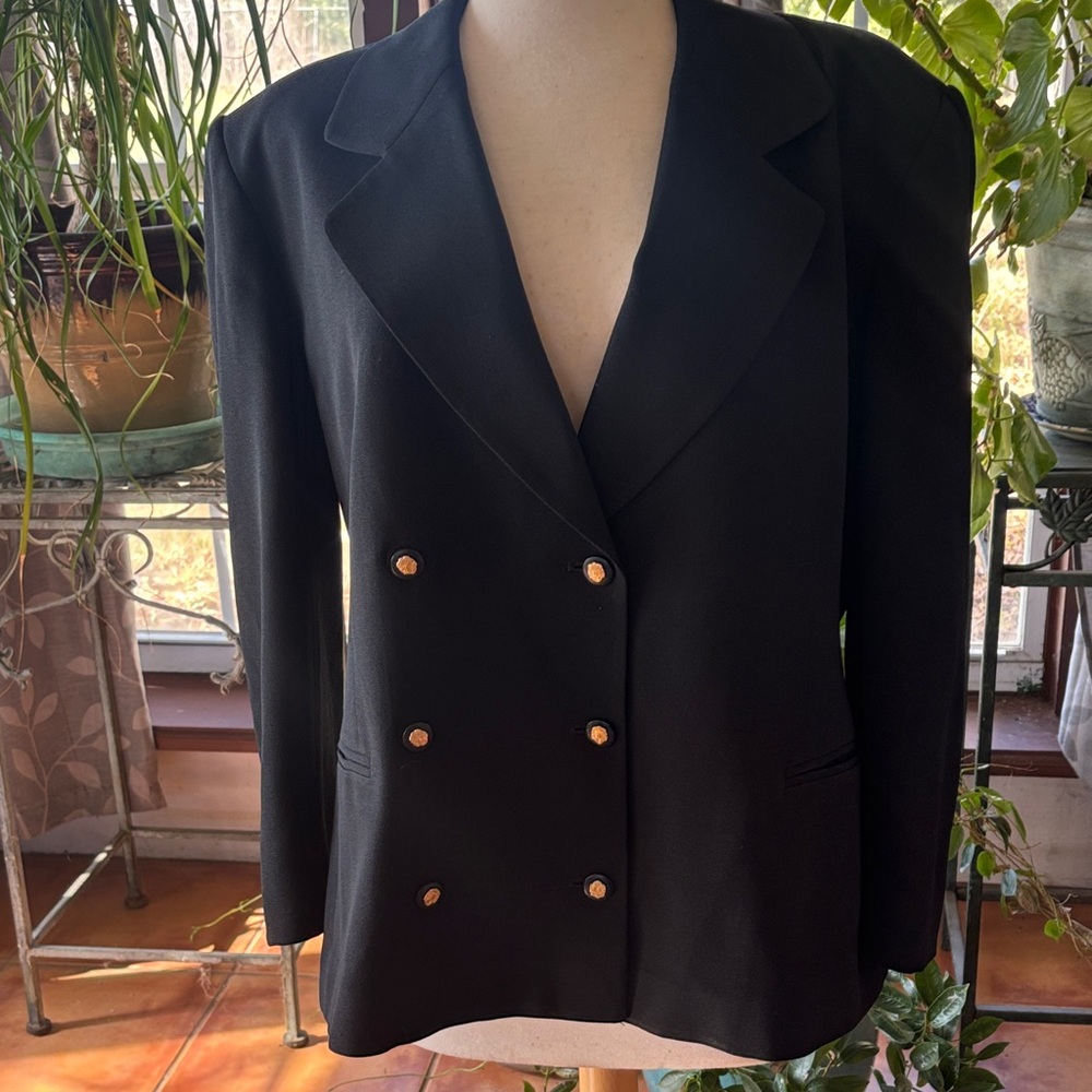 Jones New York Black Double-Breasted Women's Blazer